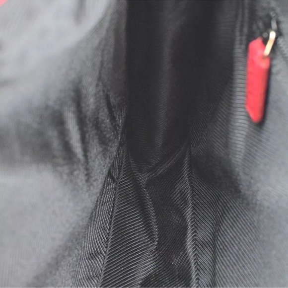 GUCCI Logo GG Pattern Shoulder Bag Canvas Leather Red Black Gold Italy 68HB984 - Picture 13 of 16